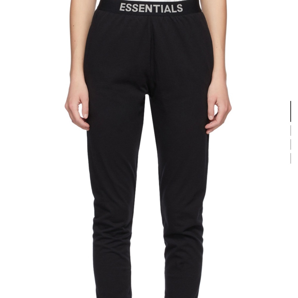 Essentials Black Jersey Lounge Pants